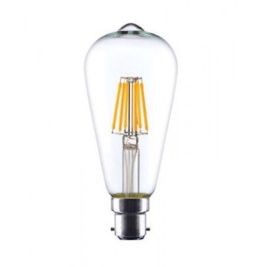 ACDC 220-240VAC 6W B22 Base LED Pear Shape Lamp Bulb - Warm White