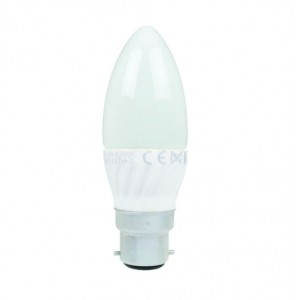 ACDC 230VAC 3W B22 LED Candle Lamp - Warm White