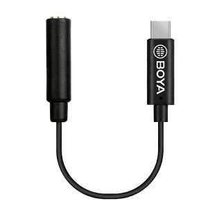 Boya BY-K4 3.5mm TRS (Female) to USB Type-C (Male) Audio Adapter