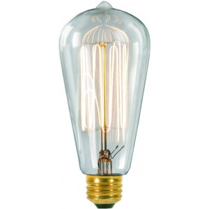 ACDC 110-240V 40W E27 Pear Shape Carbon Filament Lamp