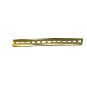 ACDC DIN 35 Slotted Yellow Steel Rail - 1m