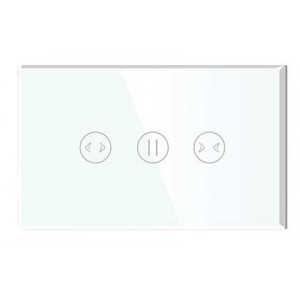 ACDC 4 x 2 White Curtain Switch Glass Plate