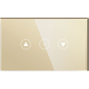 ACDC 1 Gang Gold Dimmer Switch Glass Plate 4 x 2