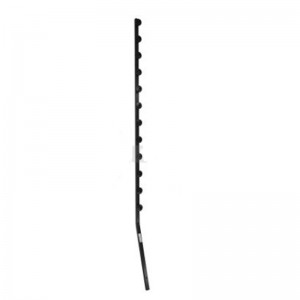 Nemtek Fence Pole - 12Line Square Tube Angled - Black