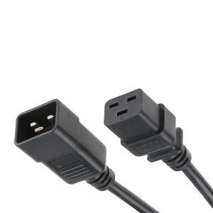 2 Meter C19 to C20 Locking Power Cable (Black) - Secure High-Power Connection