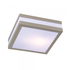 Bathroom Square Ceiling Light 285mm S/Steel