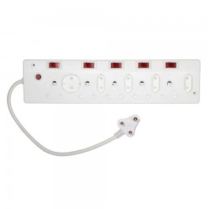 Multi Plug SGA 10 Way 5x16A 4x5A 1x10A Schuko Switch Illuminated
