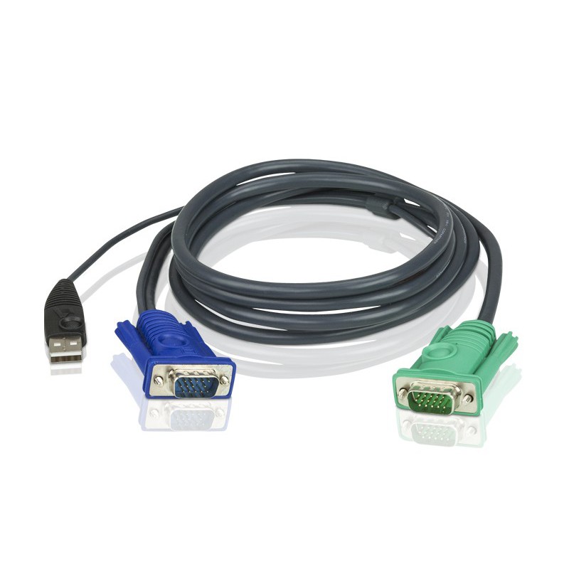 ATEN 1.8M USB KVM Cable with 3 in 1 SPHD   2L-5202U