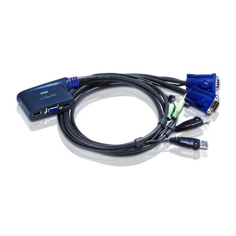 ATEN 4 PORT USB CABLE KVM SWITCH WITH SPEAKER