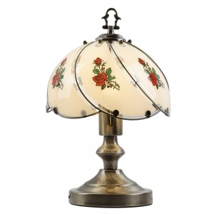 ***DISC***Rose Touch T/Lamp 230mm Antique Brass