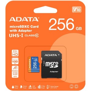 Adata Premier A1 V10 MicroSDXC Card 256GB with Adapter
