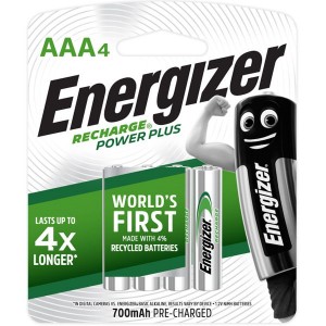 Energizer Recharge Power Plus NH12BP4 NiMH AAA 700mAh Battery Card 4