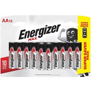 Energizer E91BP12 1.5v MAX Alkaline AA Battery Card 12