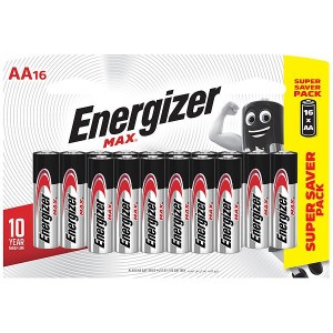 Energizer E91BP16 1.5v MAX Alkaline AA Battery Card 16