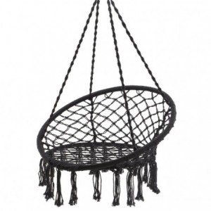 Canary Crochet Hammock Chair - Black