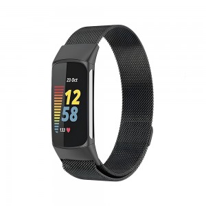 Metal Mesh Bands for Fitbit Charge 5/6 - Sleek &amp; Breathable / Magnetic Clasp (Multiple Colors)