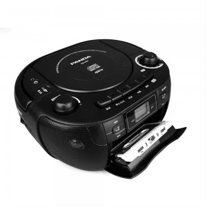 Panda Mini Stereo Player - Relive your Classics / CD / Cassette Tape / USB Player (Black)
