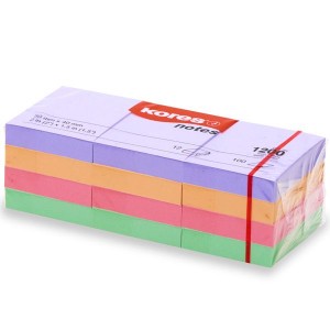 Kores Multi-Colour Pastel Notes 50 x 40mm Pack of 12
