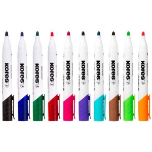 Kores Whiteboard K-Marker Set of 10 Mixed Colours