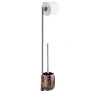 Wenko - Freestanding Toilet Brush &amp; Roll Holder - Ceramic - Marrakesh