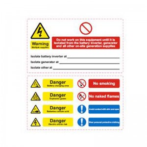 Battery Hazard label  ( 160mm*90mm x2 )