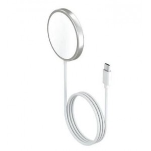 Tuff-Luv Magnetic Wireless Qi Magsafe Charger for iPhone 12/12 Pro and 12 Mini Charger - White