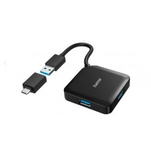 Hama 4 Ports USB 3.2 Gen 1- 5 Gbit/s USB Hub