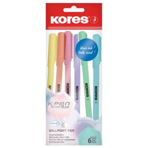 Kores K0R-M Set of 6 Pastel Ballpoint Pens Mixed Colours
