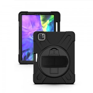 Rugged Case for iPad Pro 11 (2020) - with Stand &amp; Strap (Black)