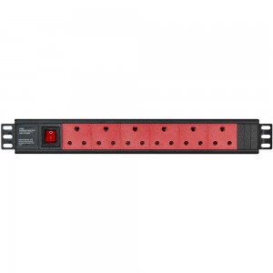 LinkQnet 6-Port Dedicated SA 3-Pin | Rackmounted Metal Multiplug PDU