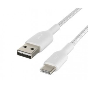 Belkin BoostCharge USB-A to USB-C Braided Cable - 1m - White