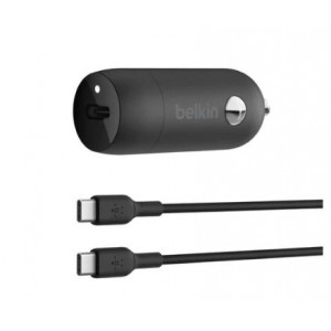 Belkin CCA004BT1MBK-B6 BoostCharge 30W Type-C Car Charger with Type-C Cable - 1m