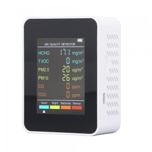 6-in-1 Air Quality Monitor - Breath Easy with Real-Time Air Quality Readings (Multiple Colors)