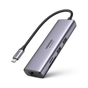 UGreen 60515 USB-C 7-In-1 Docking Station - Metallic Grey