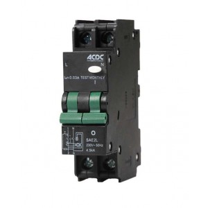 ACDC 2 Pole 13mm 63A Overload Protected Earth Leakage Relay
