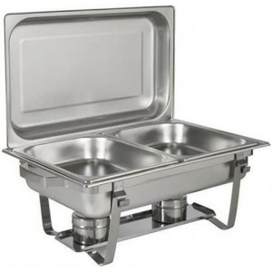 Casey Good Mama Rectangular Double Pan Chafing Dish 10 Litre Stainless Steel