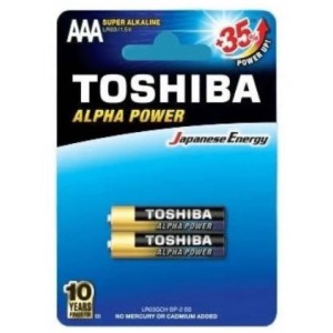 Toshiba Alpha Power Alkaline AAA Batteries - 2-pack