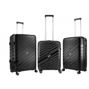 Travelwize  Java PP 4-Wheel Spinner 65cm Luggage - Black