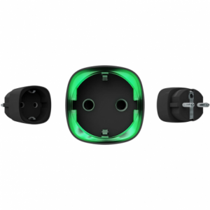 Ajax - Automation - Black Wireless Smart Plug with Energy Consumption Monitoring Function