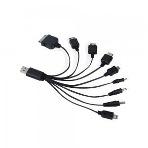 USB Multi/Universal Charger Cable 10 in 1 (Black)