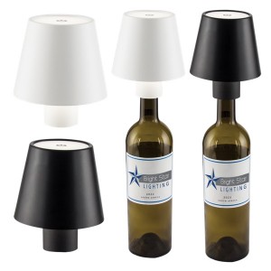 Bright Star Lighting TL038 Black Rechargeable Lamp – Fits Onto Open Wine Bottle