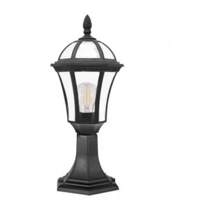 Bright Star Lighting L569 Black 6 Panel Pillar Polypropylene Base with Clear PC IP44
