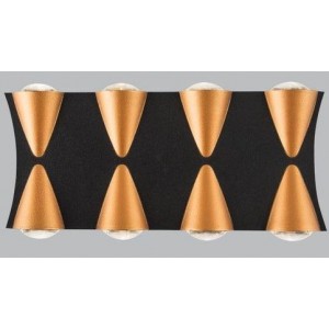 Brightstar L556 Black/Gold 8W LED Wall Bracket Up and Down Facing
