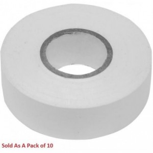 Ellies PVC 10 Metre Electrical Insulation Tape - Pack Of 10 White