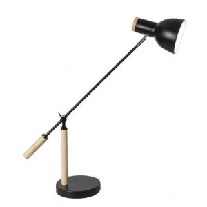 Brightstar TL670 Black Metal and Wood Table Lamp