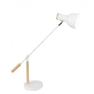 Brightstar TL669 White Metal and Wood Table Lamp