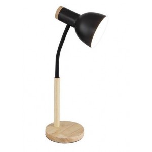 Brightstar TL668 Black Metal and Wood Table Lamp