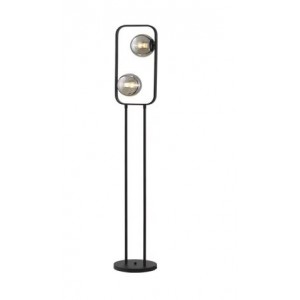Brightstar SL417 Black Metal Base with Smoke Colour Glass and On/Off Foot Switch