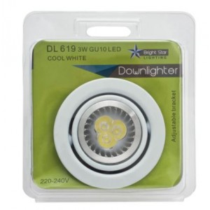 Bright Star Lighting DL619 White Blister Pack with Tilt Downlight