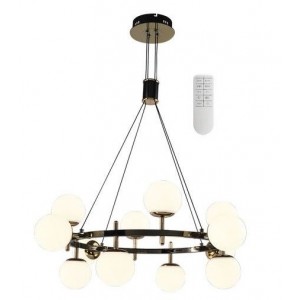 Brightstar CH397/12 GUN METAL 60W LED Metal and Plastic Chandelier with 2.4G Drive Remote Control